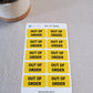 Out of Order Sticker Sheet | Safety Warning Caution Stickers | Planner and Journal Decoration Stickers | Matte Finish