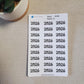 Year Stickers for Calendars, Planners, Journals | Kiss Cut, Matte Finish | Style G