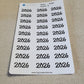 Year Stickers for Calendars, Planners, Journals | Kiss Cut, Matte Finish | Style G
