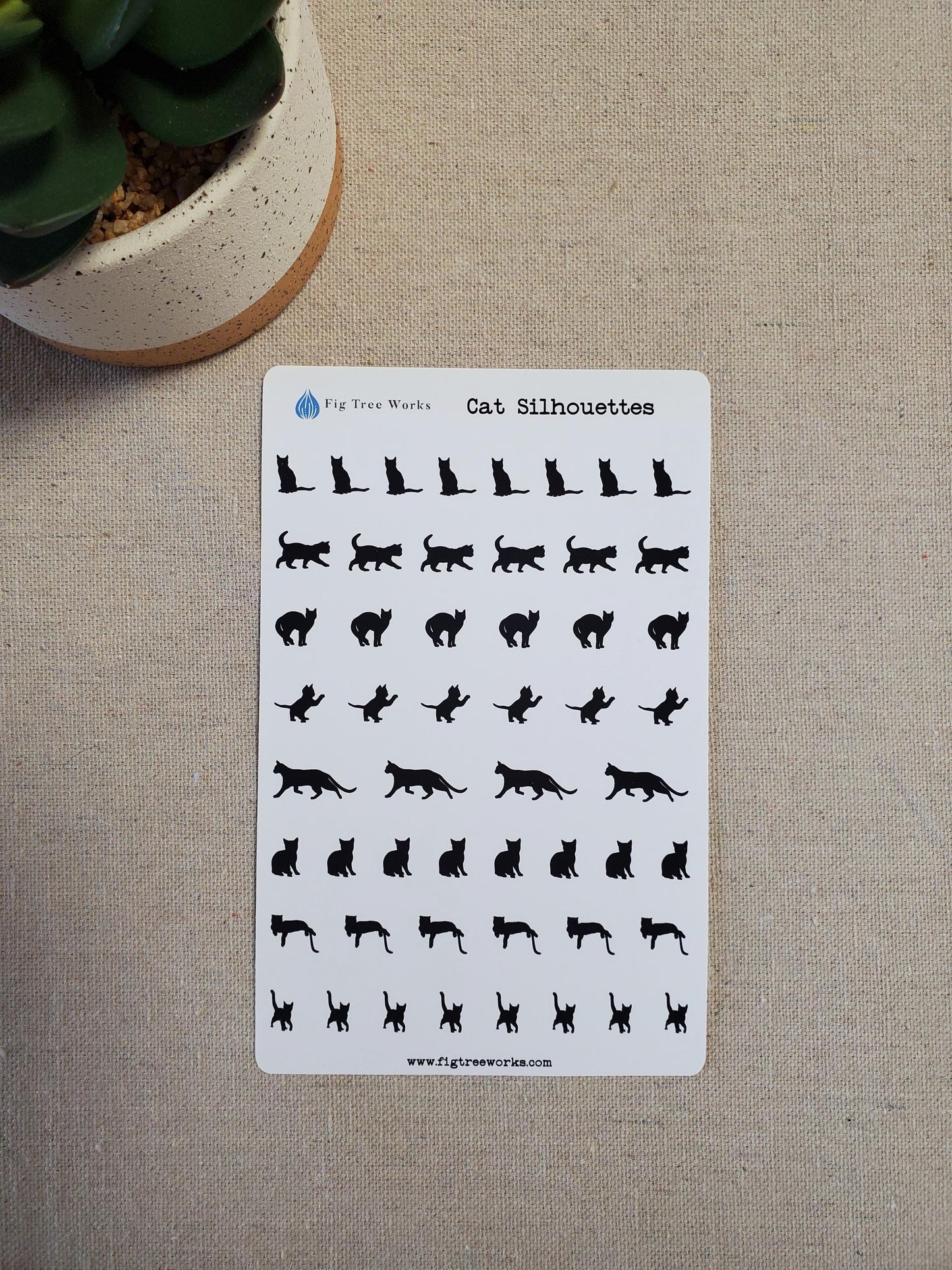 Cat Silhouettes Sticker Sheet