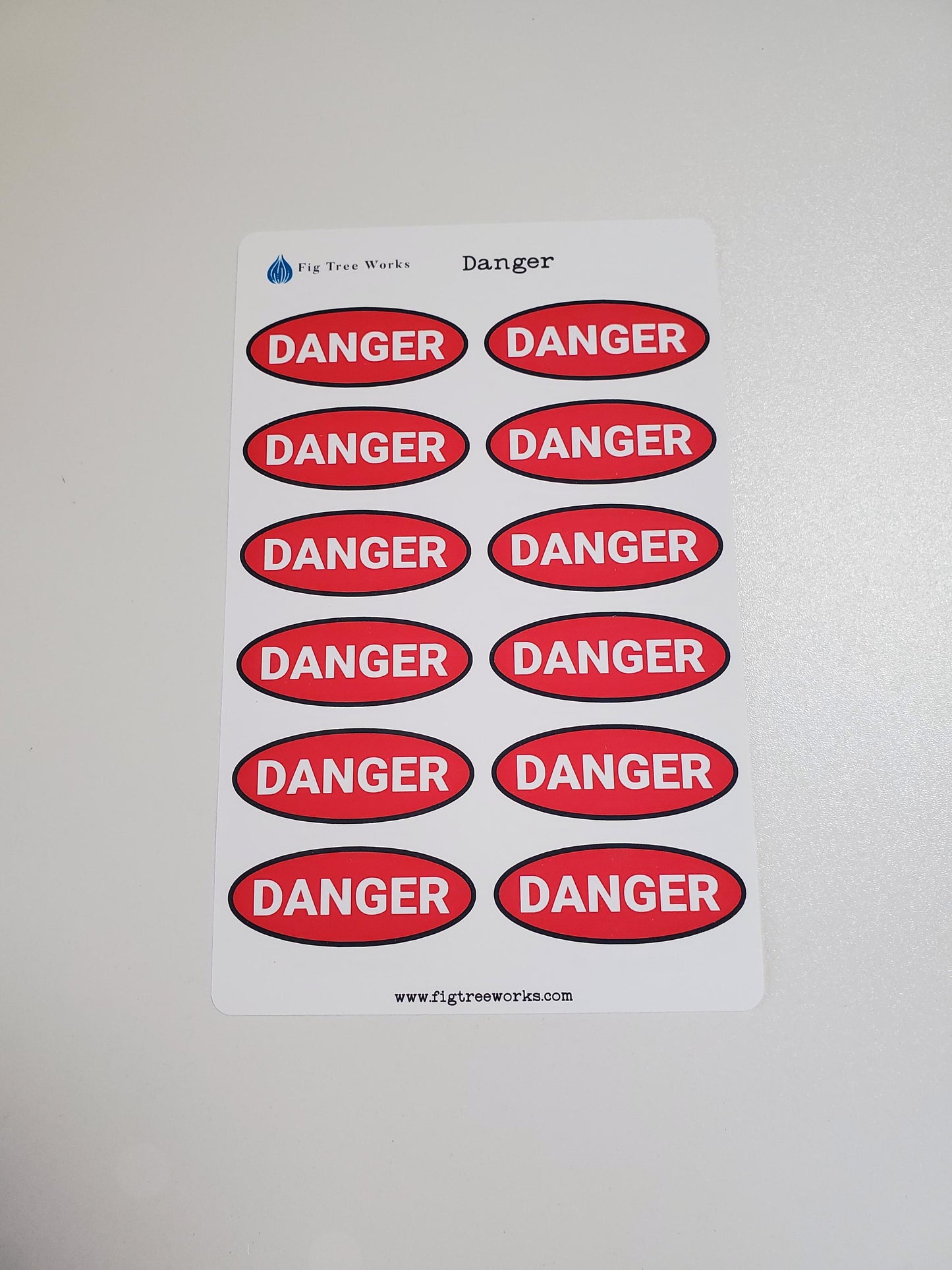Danger Sticker Sheet