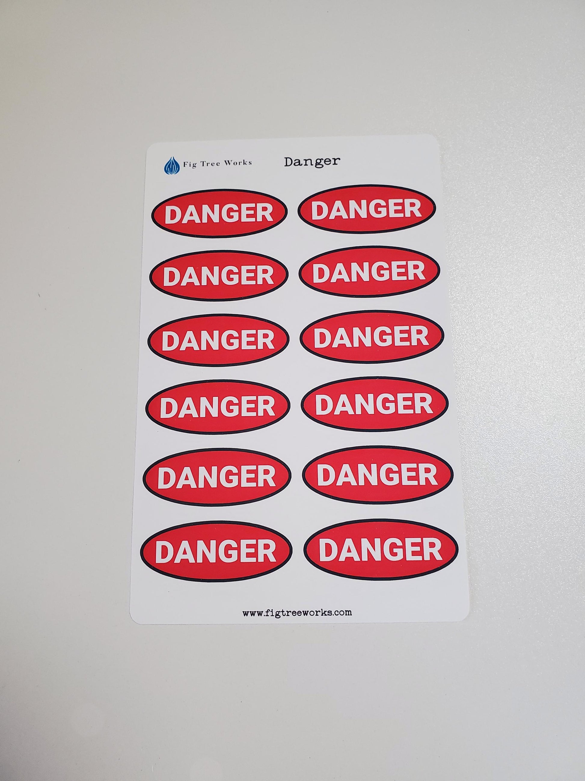 Danger Sticker Sheet