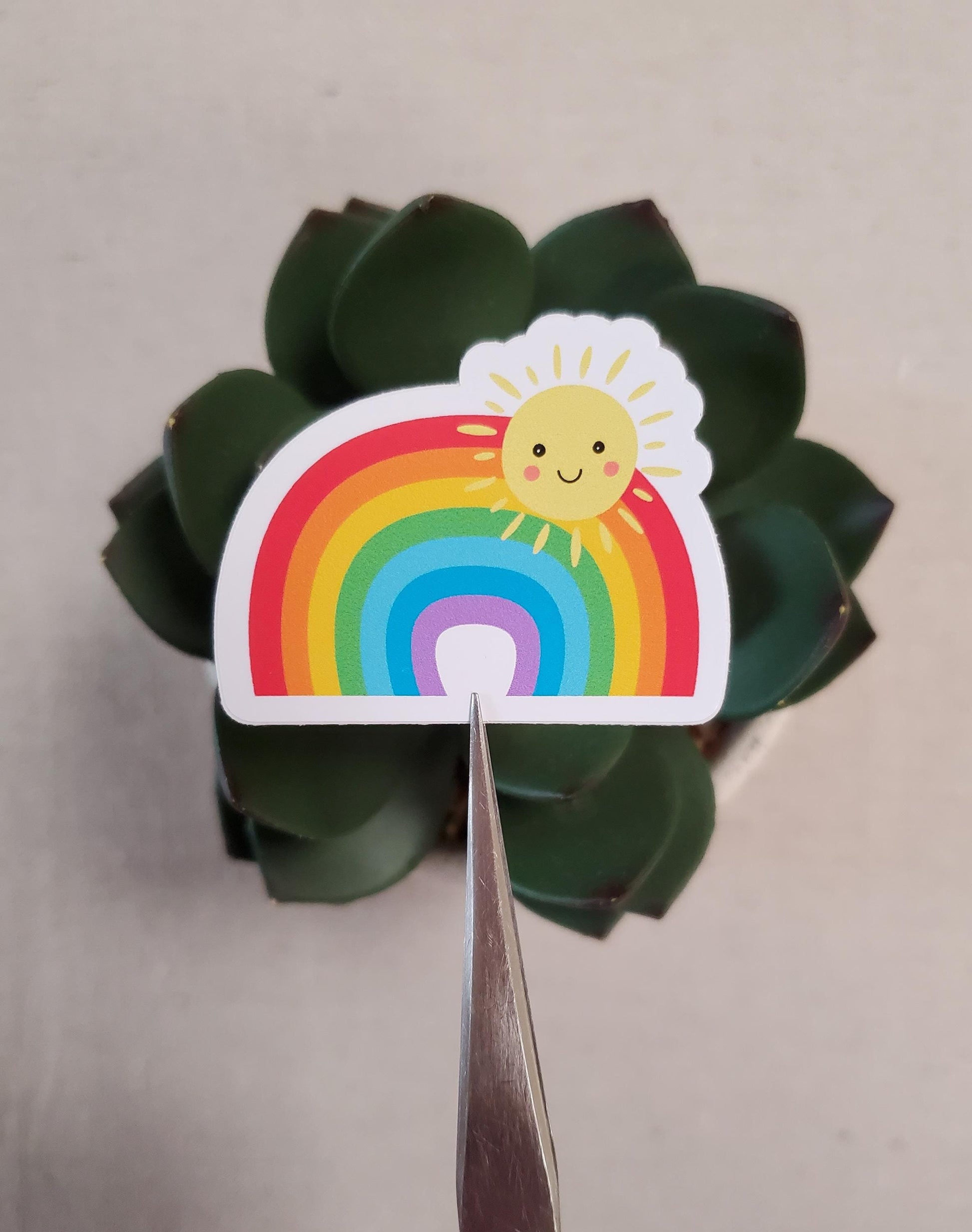 Rainbow and Sun Vinyl Sticker