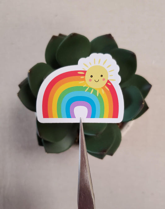 Rainbow and Sun Vinyl Sticker