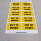 Out of Order Sticker Sheet | Safety Warning Caution Stickers | Planner and Journal Decoration Stickers | Matte Finish