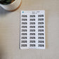 Year Stickers for Calendars, Planners, Journals | Kiss Cut, Matte Finish | Style E