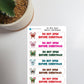 Do Not Open Before Christmas Sticker Sheet for Christmas Presents and Holiday Cards | Matte Finish | Style A