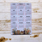 Calendar Magnet With Books Design 4" x 6" Start On Any Month | Year at a Glance | Glossy Magnetic Calendar for Fridge