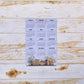 Calendar Magnet With Books Design 4" x 6" Start On Any Month | Year at a Glance | Glossy Magnetic Calendar for Fridge