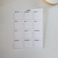 Yearly Overview Minimalist Sticker | 5" x 7"