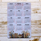 Calendar Magnet With Books Design 4" x 6" Start On Any Month | Year at a Glance | Glossy Magnetic Calendar for Fridge