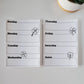 Two Page Undated Weekly Stickers Starts Sunday or Monday | Two Stickers Per Week | Clovers Shamrock Design | 5" x 7"