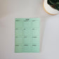 Yearly Overview Minimalist Sticker | 5" x 7"