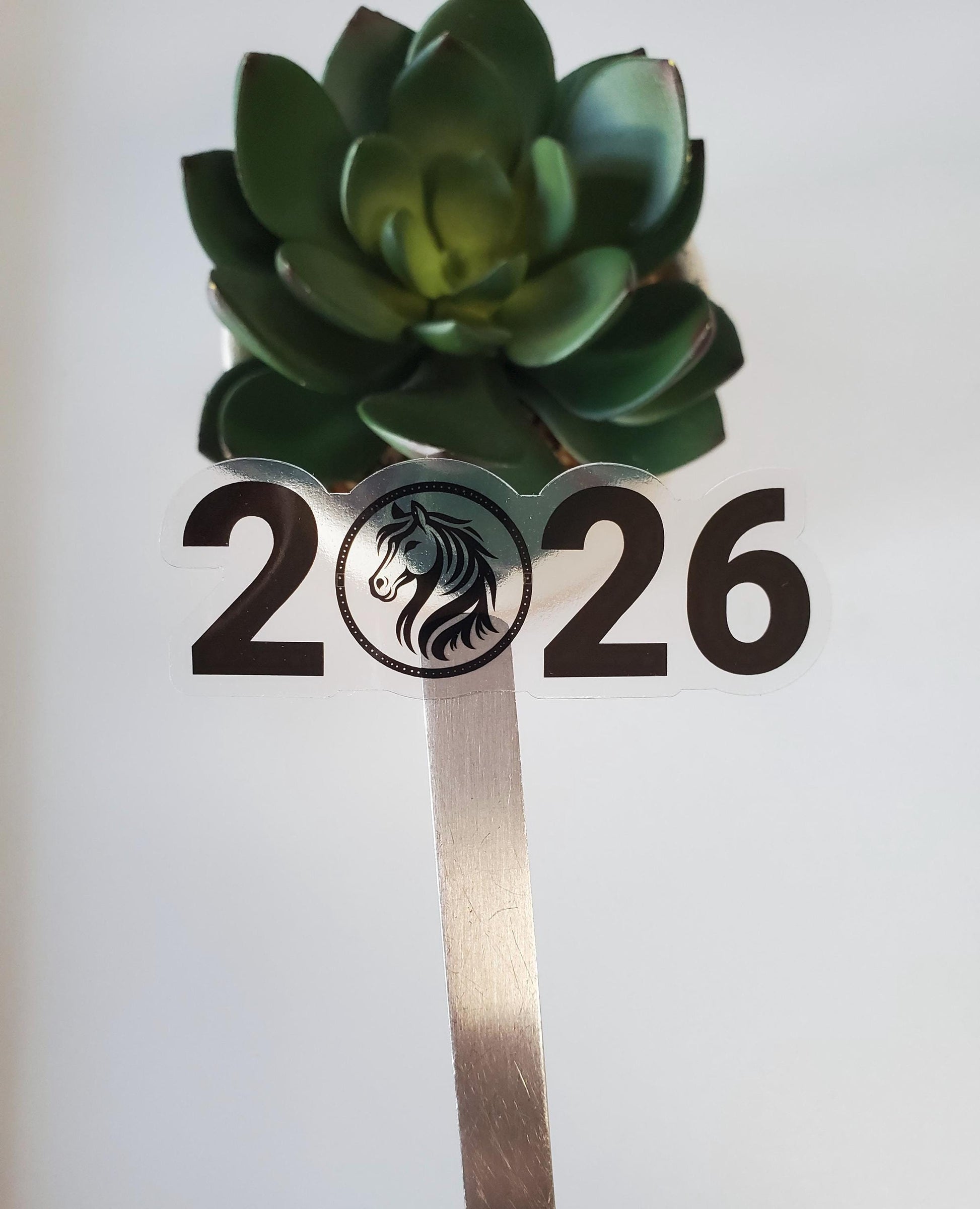 2026 Year of the Horse Clear Vinyl Sticker | Chinese Lunar New Year | For Planners, Journals, Bujos, and More | Die Cut, Glossy | Style B