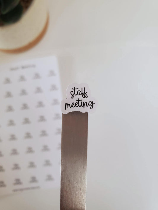 Staff Meeting Script Stickers