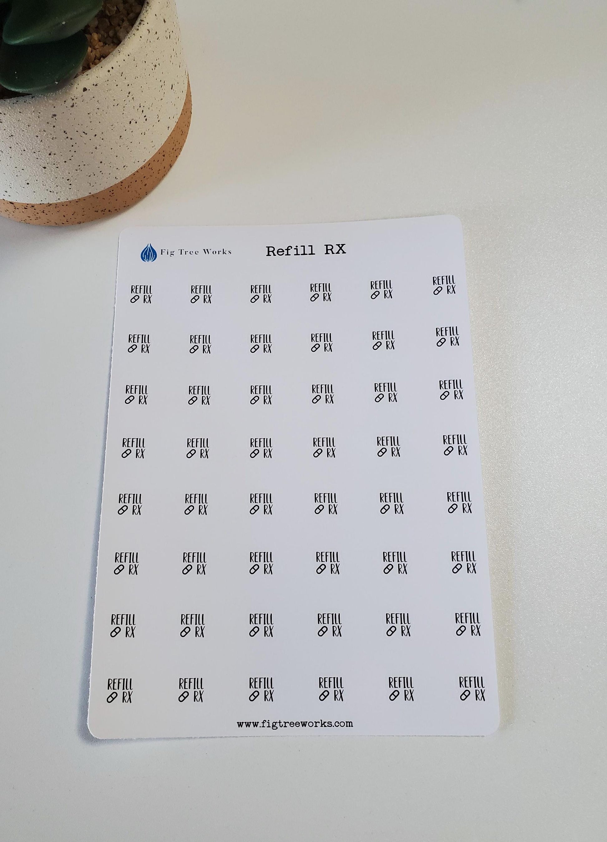 Refill Prescription Stickers | Refill RX Reminders for Planners, Journals, and Notebooks | Mini Scripts