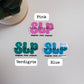 Custom Name Speech Therapy Vinyl Sticker for Speech Language Pathologist | SLP Gift Sticker | Clear Transparent Vinyl