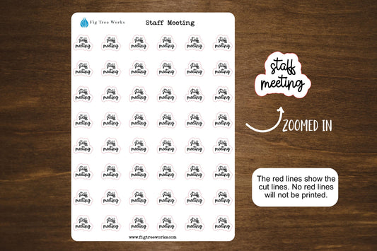 Staff Meeting Script Stickers