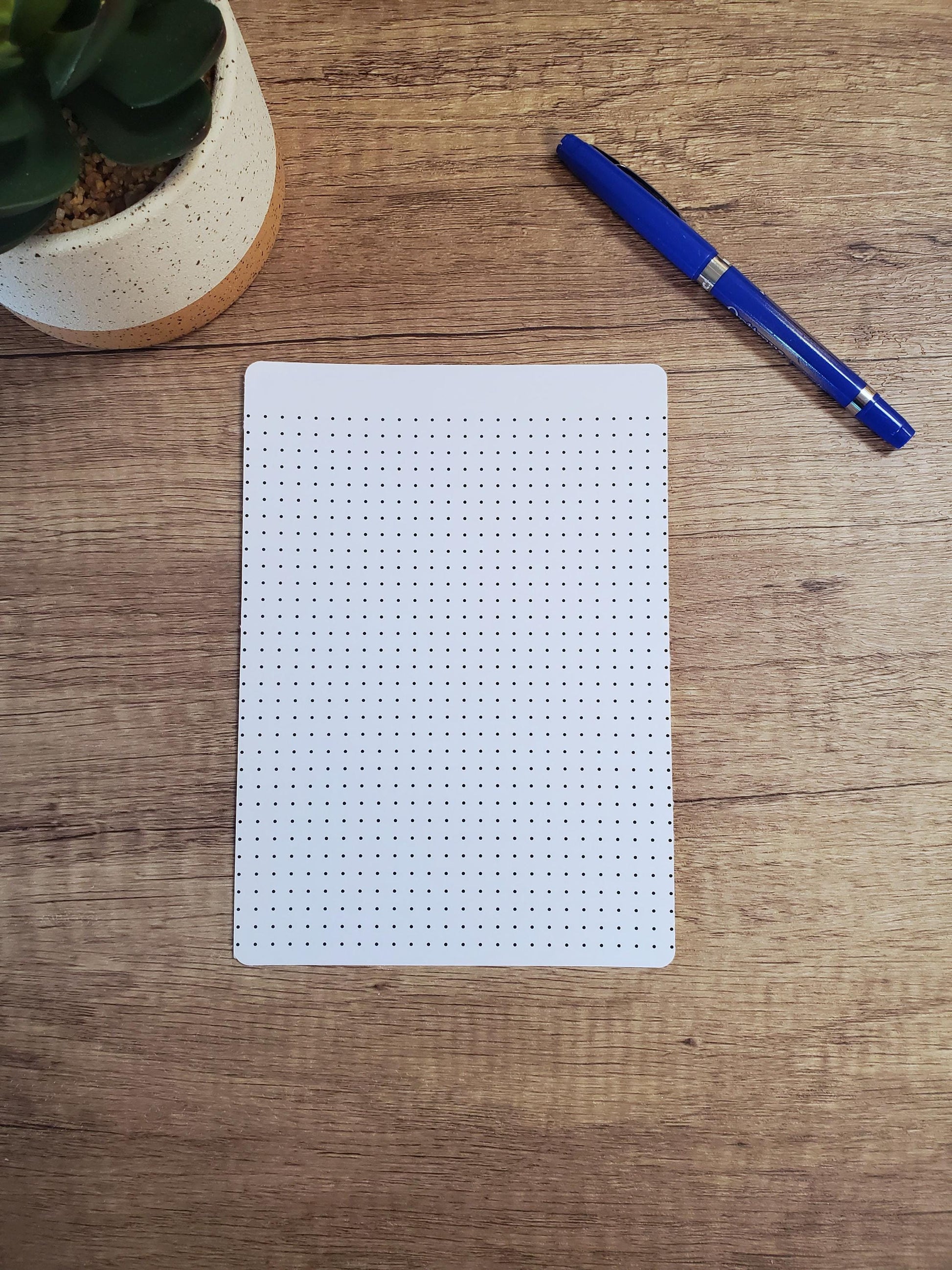 Dot Grid Blank Sticker 5" x 7" | Add a blank dot sheet to your planner or journal
