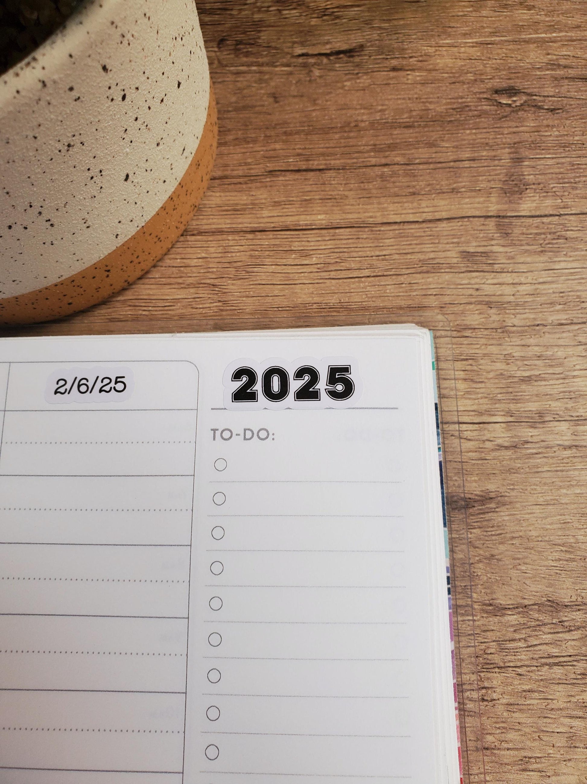 Year Stickers for Calendars, Planners, Journals | Kiss Cut, Matte Finish | Style D