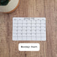 Small 5" x 3.5" Landscape Calendar Stickers for Planners and Journals | Sunday or Monday Start | Monthly Sticker, Matte Finish