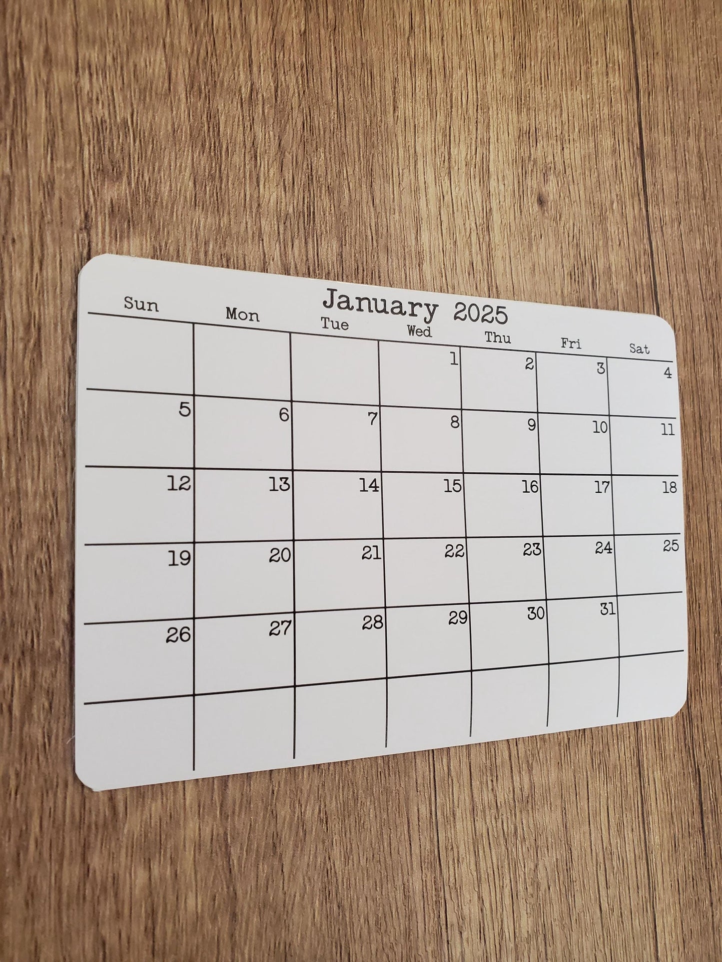 Small 5" x 3.5" Landscape Calendar Stickers for Planners and Journals | Sunday or Monday Start | Monthly Sticker, Matte Finish
