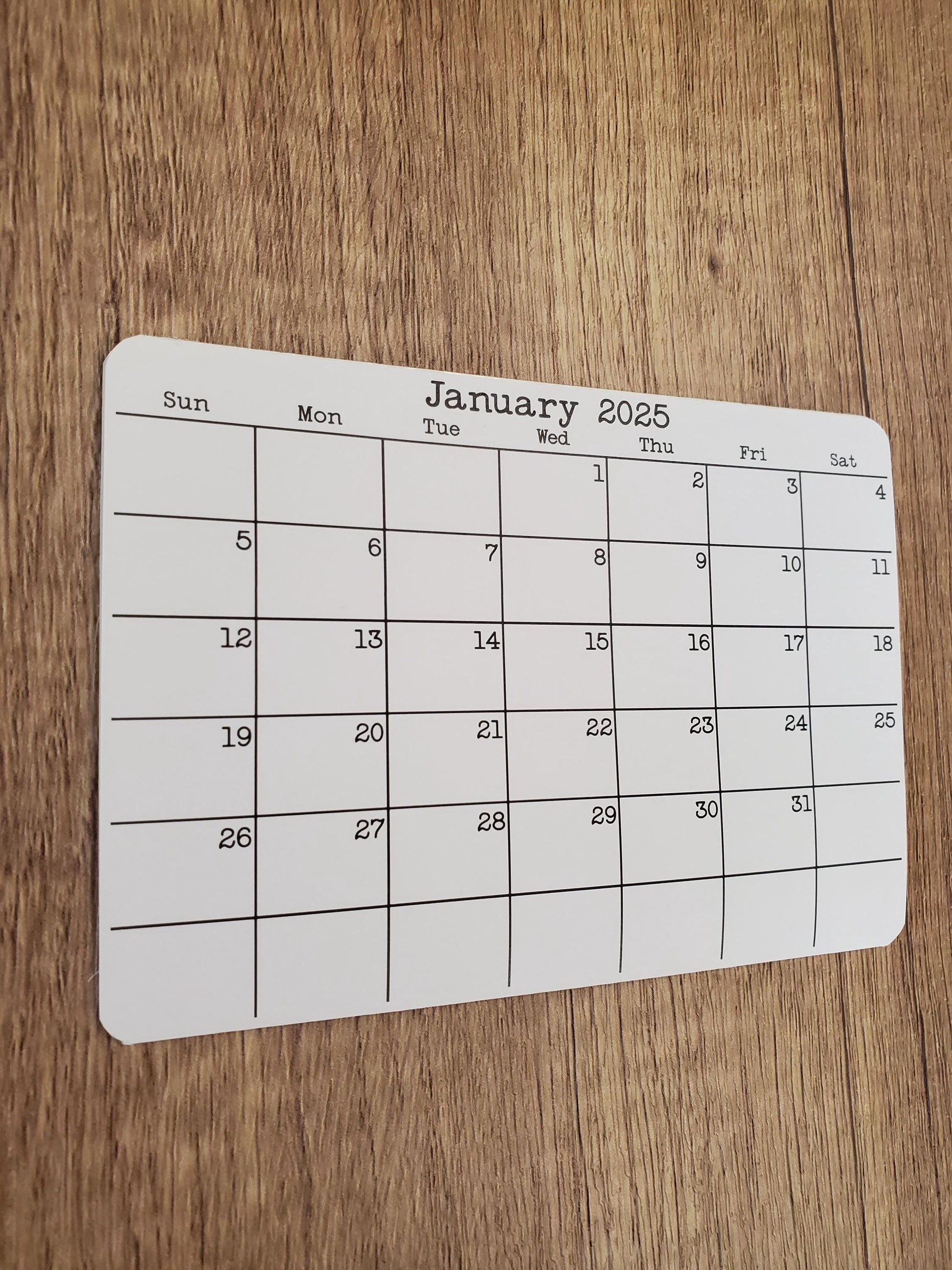 Small 5" x 3.5" Landscape Calendar Stickers for Planners and Journals | Sunday or Monday Start | Monthly Sticker, Matte Finish