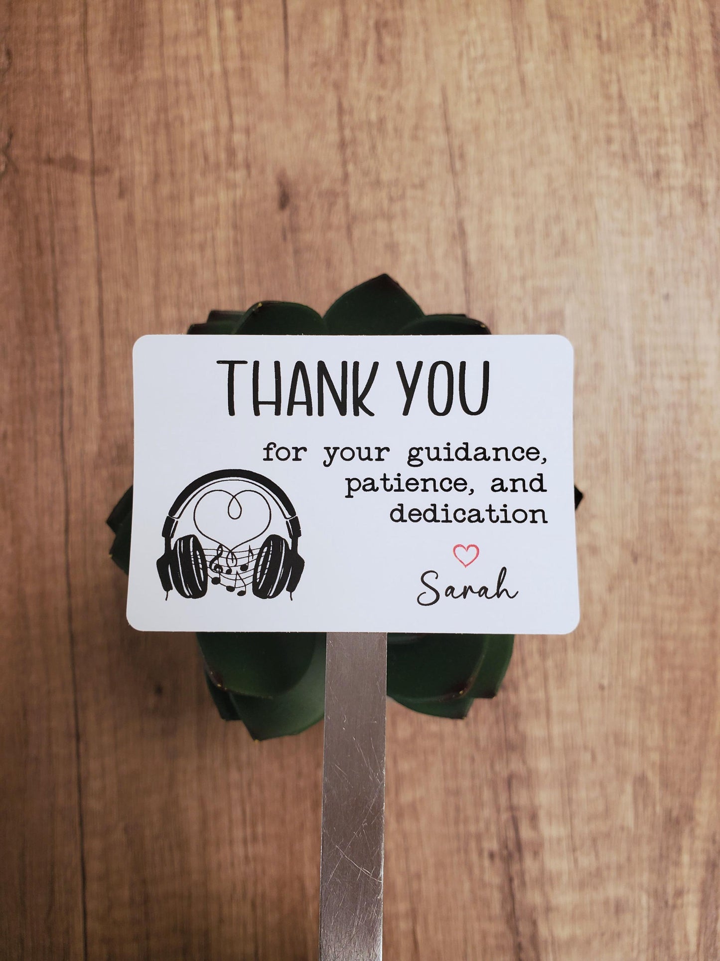 Music Thank You For Your Guidance, Patience, Dedication Label Sticker | Customizable Name | 3" x 2" Label
