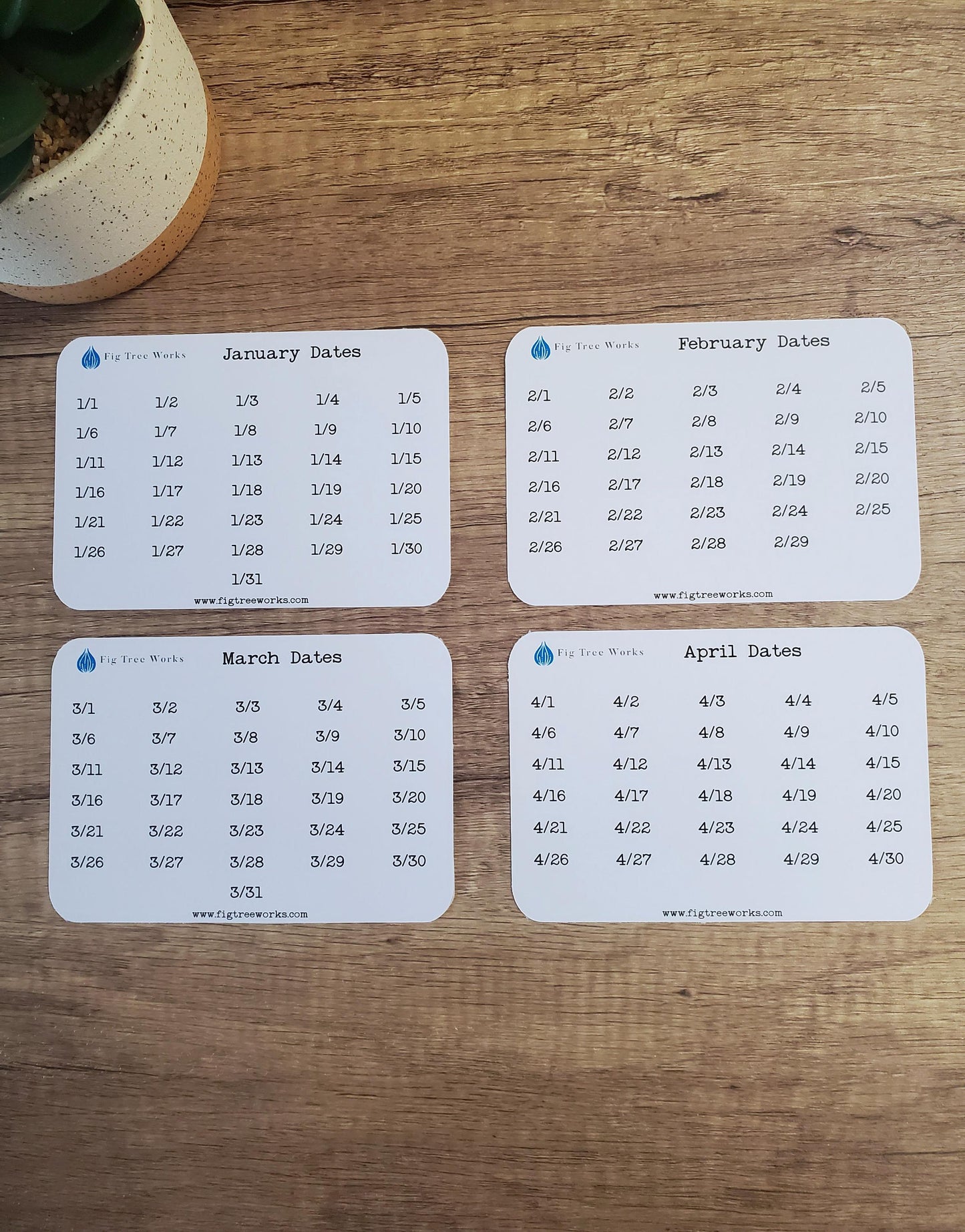 Date Stickers Without Year