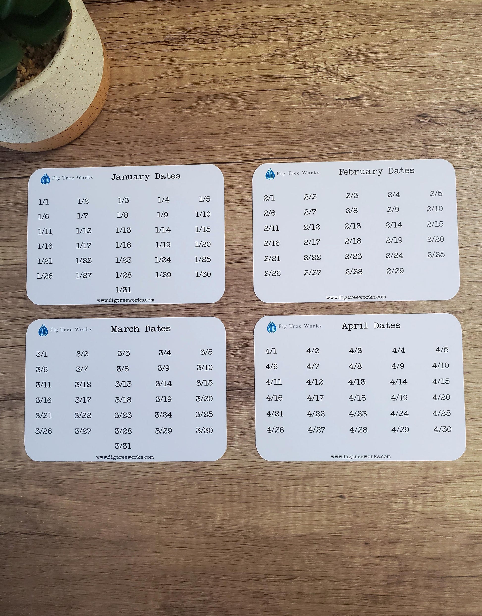 Date Stickers Without Year