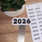 Year Stickers for Calendars, Planners, Journals | Kiss Cut, Matte Finish | Style D