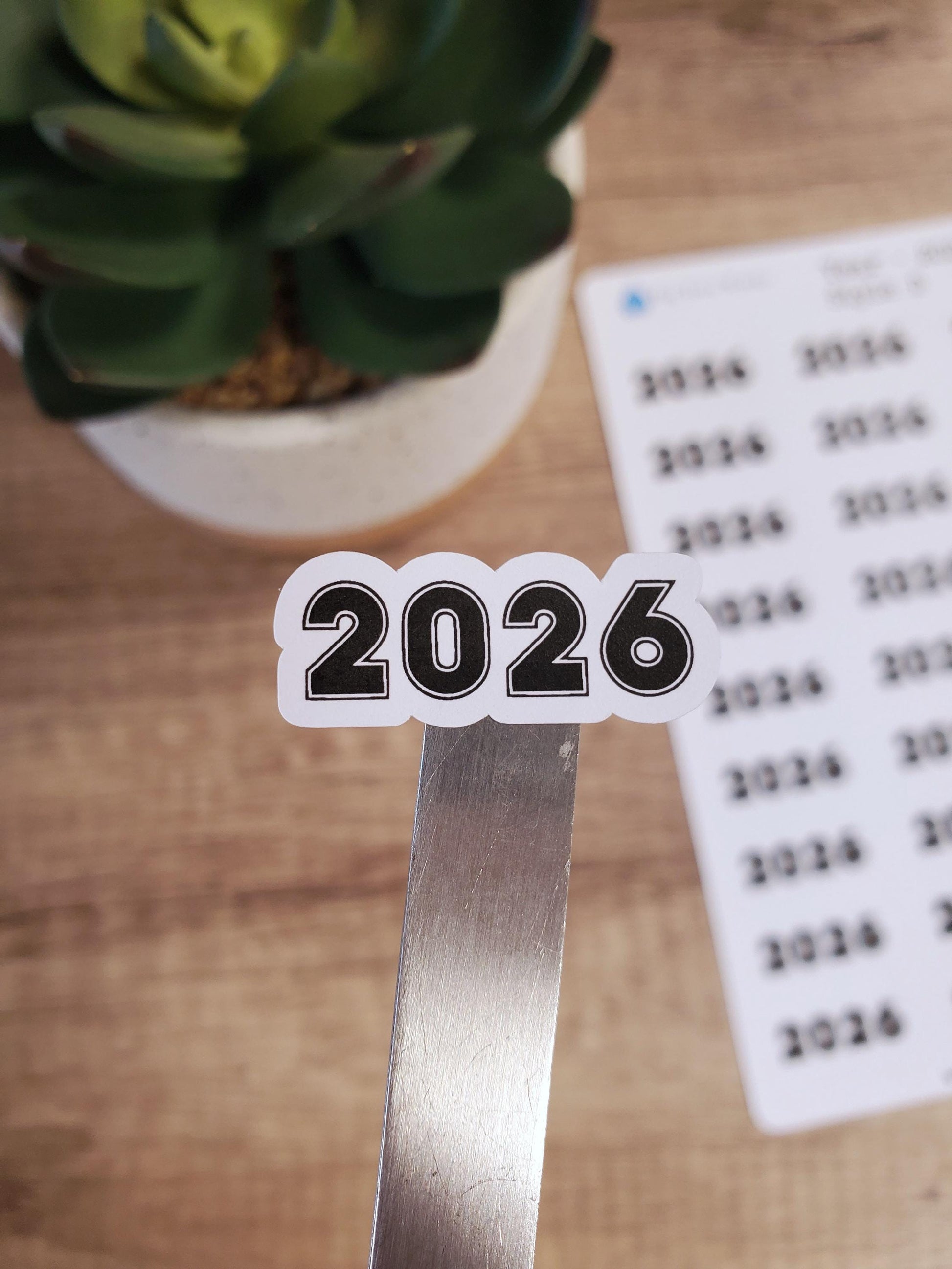 Year Stickers for Calendars, Planners, Journals | Kiss Cut, Matte Finish | Style D