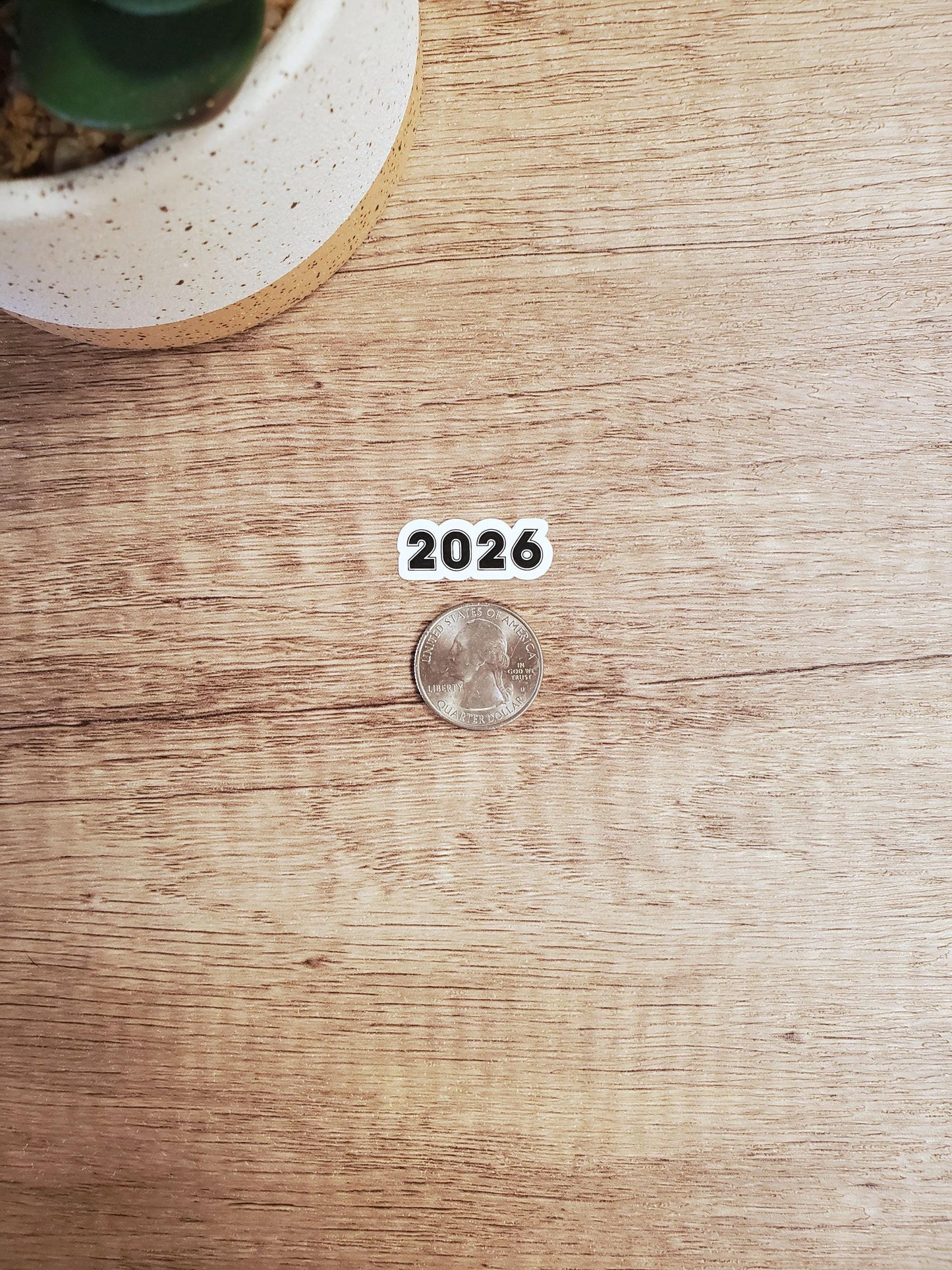 Year Stickers for Calendars, Planners, Journals | Kiss Cut, Matte Finish | Style D