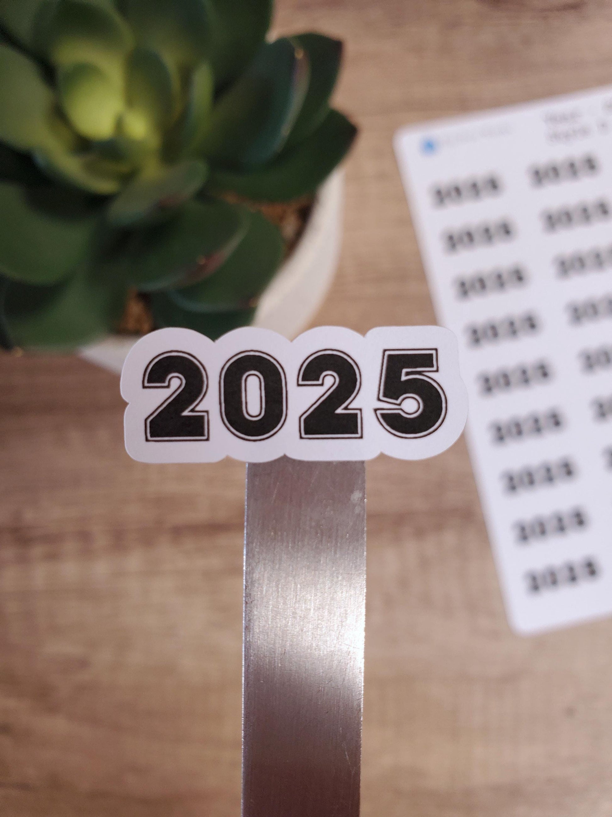 Year Stickers for Calendars, Planners, Journals | Kiss Cut, Matte Finish | Style D