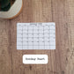 Small 5" x 3.5" Landscape Calendar Stickers for Planners and Journals | Sunday or Monday Start | Monthly Sticker, Matte Finish