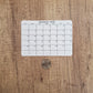 Small 5" x 3.5" Landscape Calendar Stickers for Planners and Journals | Sunday or Monday Start | Monthly Sticker, Matte Finish