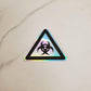 Biohazard Warning Holographic Vinyl Sticker