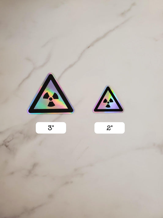 Radioactive Warning Holographic Vinyl Sticker