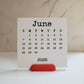 Desk Calendar Typewriter Font Design With Optional Stand | Cardstock Calendar | 2026, 2027, or 2028 | Start On Any Month | 5" x 5"