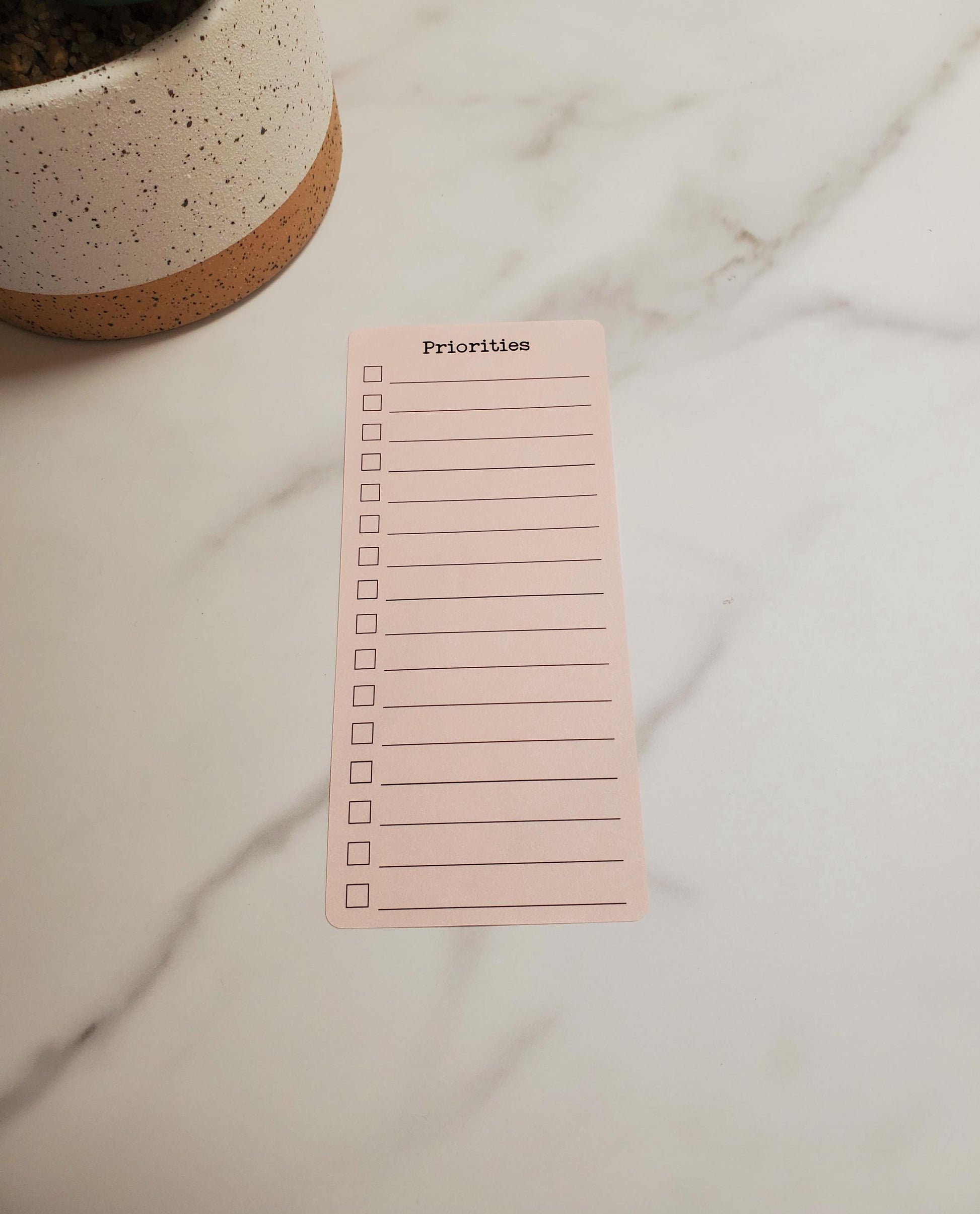 Priorities List Stickers for Planners, Journals, and Agendas | 6 Stickers Per Sheet | Kiss Cut, Matte Finish