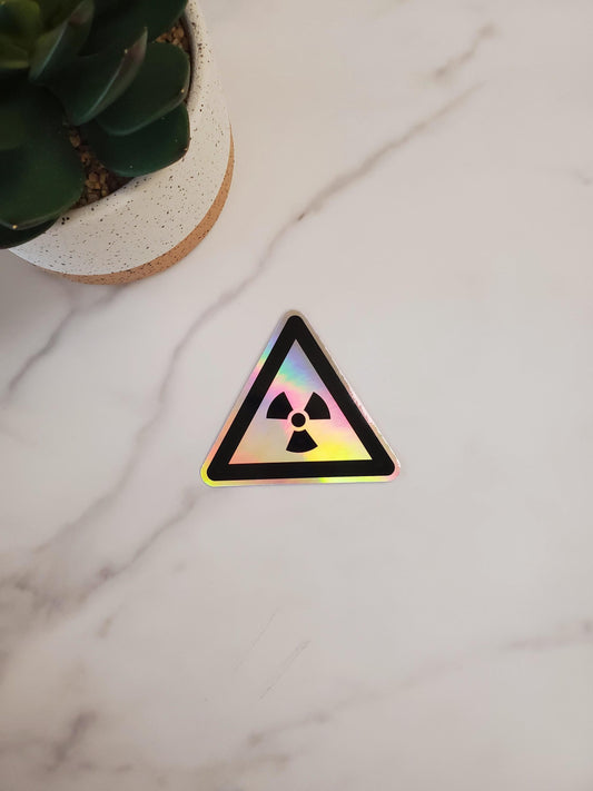 Radioactive Warning Holographic Vinyl Sticker