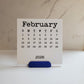 Desk Calendar Typewriter Font Design With Optional Stand | Cardstock Calendar | 2026, 2027, or 2028 | Start On Any Month | 5" x 5"