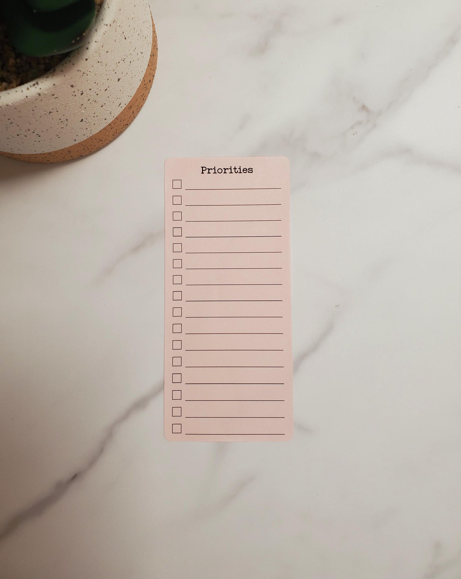 Priorities List Stickers for Planners, Journals, and Agendas | 6 Stickers Per Sheet | Kiss Cut, Matte Finish