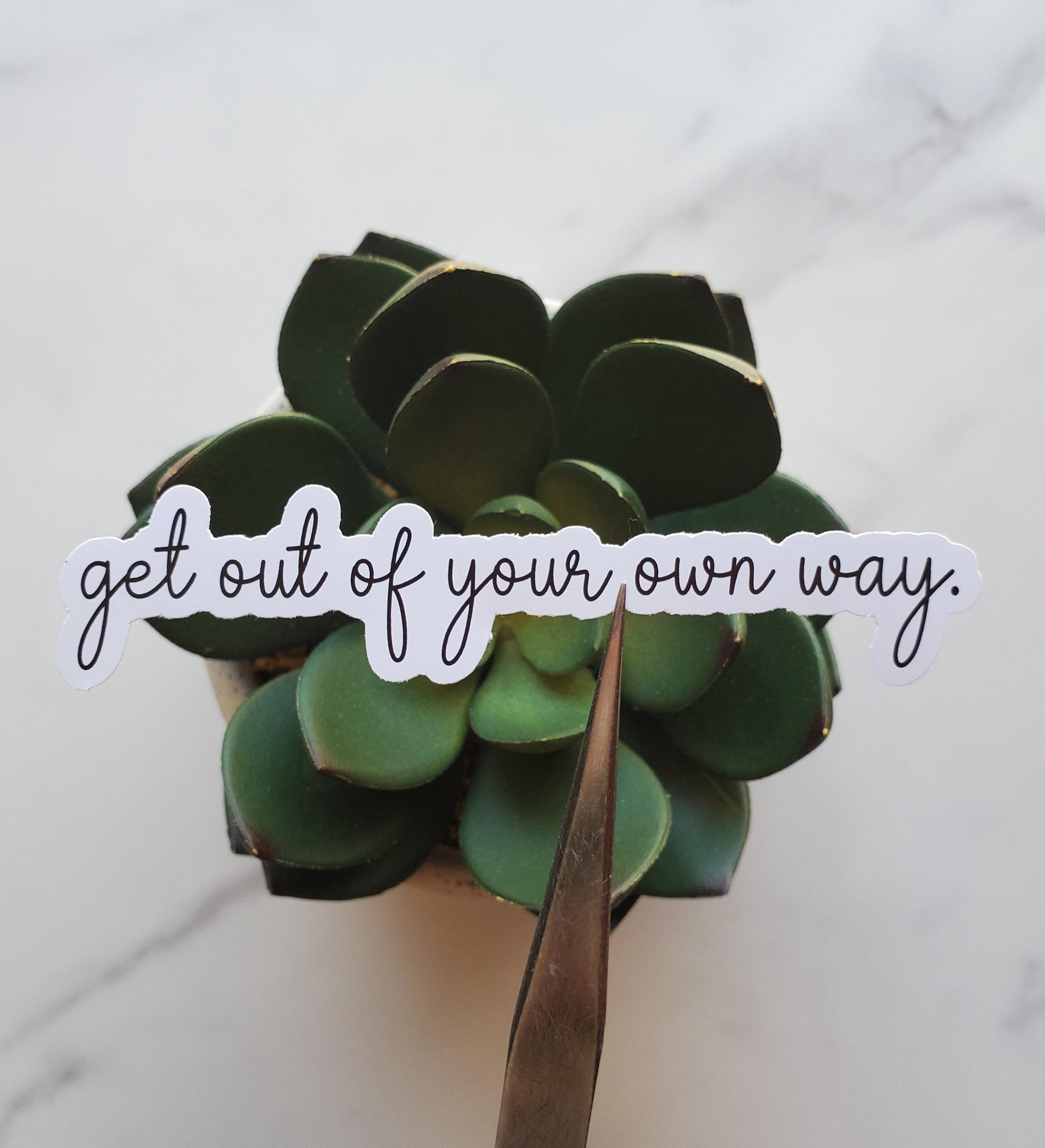 Get Out of Your Own Way Vinyl Sticker | Motivational Mental Health Therapy Sticker | Contour Cut