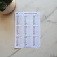 Body Measurement Tracker Stickers for Planners, Journals and Agendas | Fitness Exercise Stickers | Matte Finish