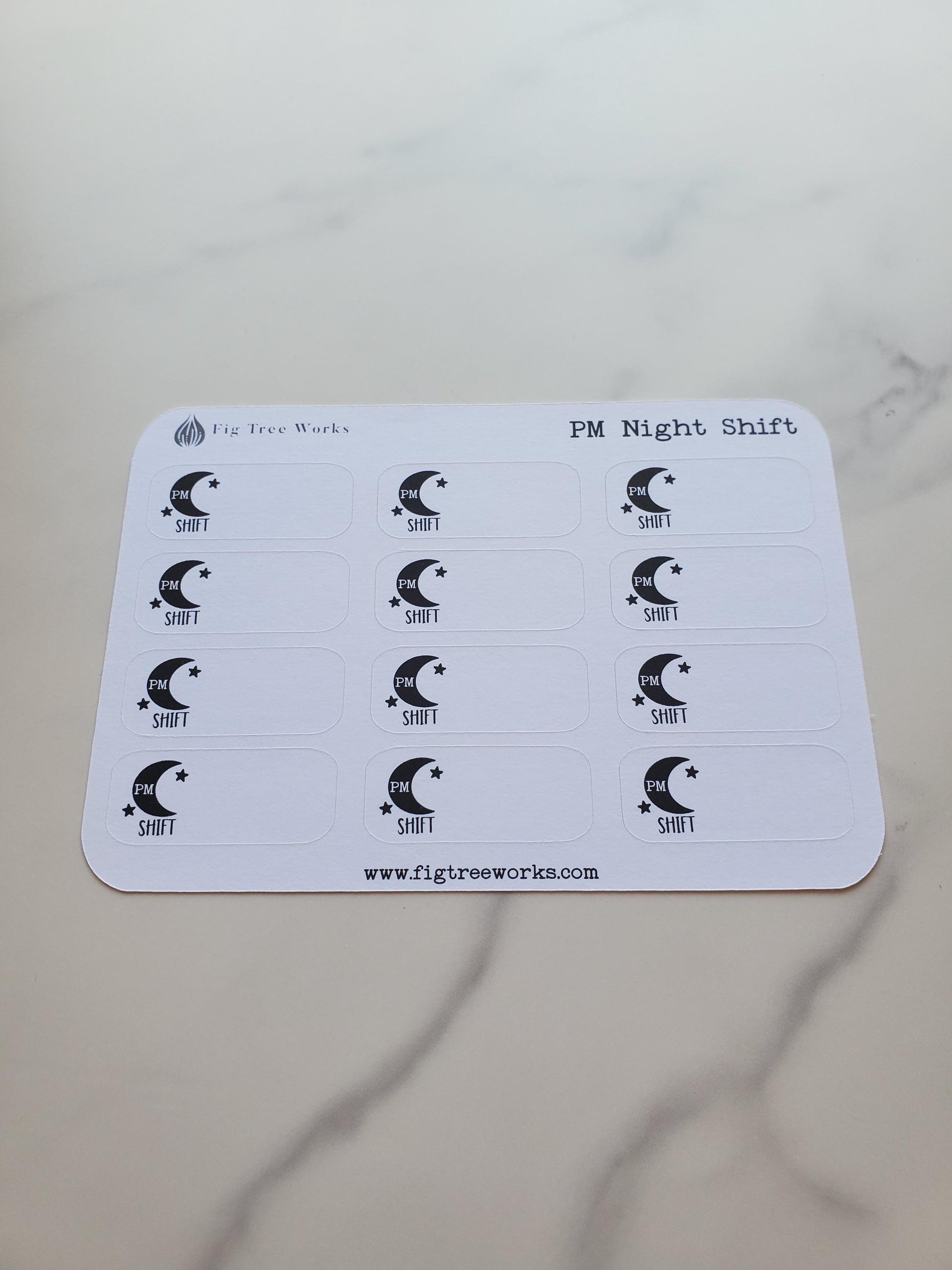 Work Schedule Mini Sticker Sheet | Night Shift Stickers for Planners, Journals and Notebooks | Kiss Cut, Matte Finish