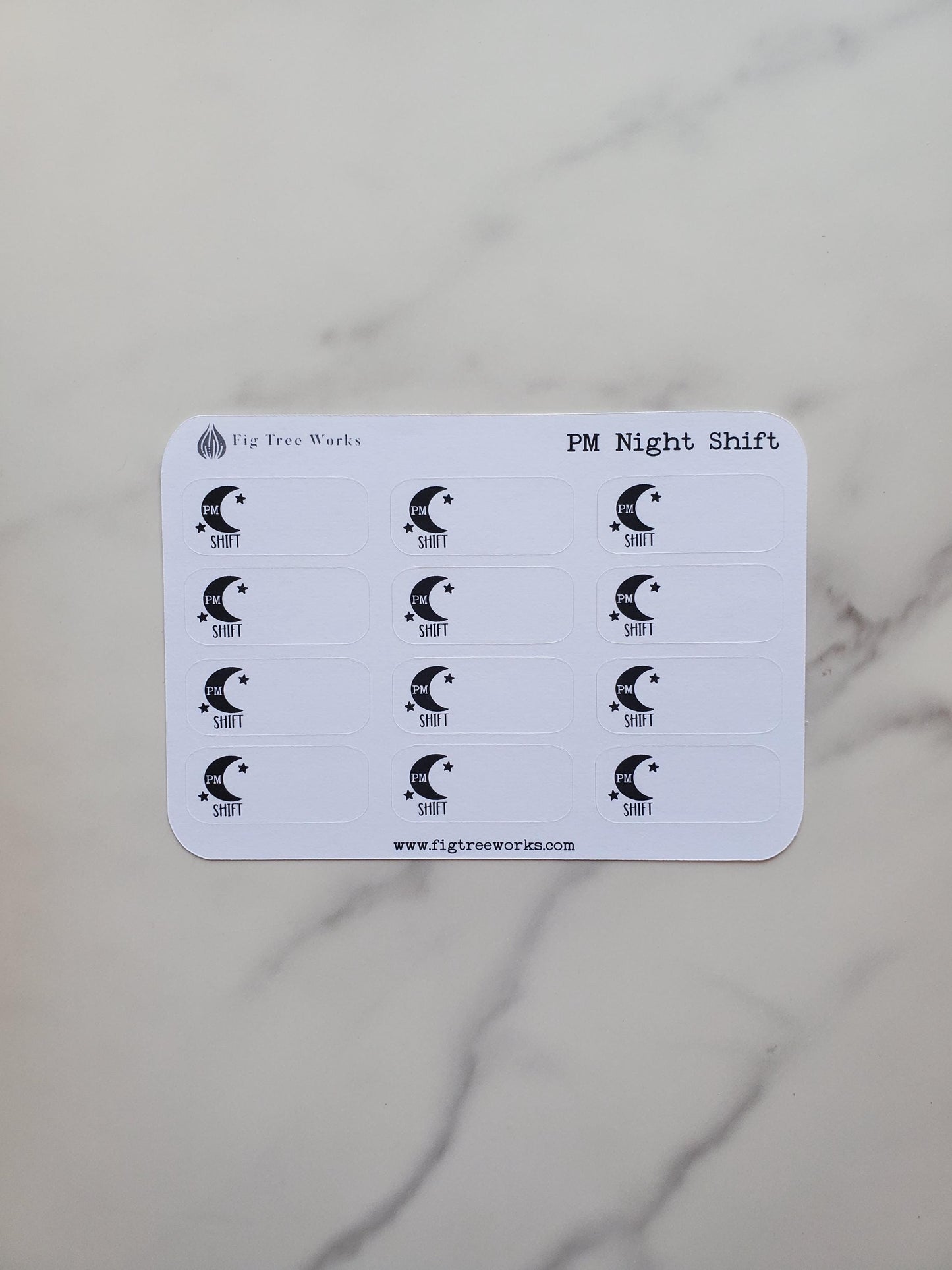 Work Schedule Mini Sticker Sheet | Night Shift Stickers for Planners, Journals and Notebooks | Kiss Cut, Matte Finish