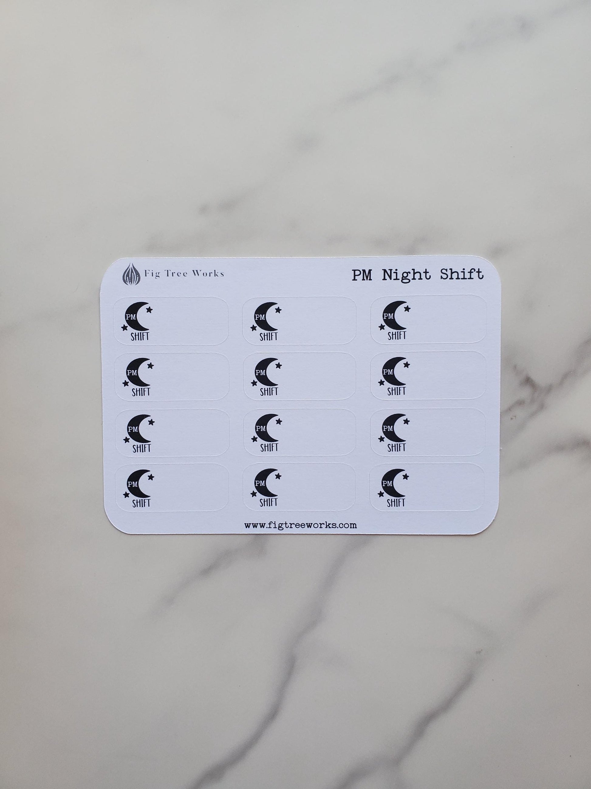 Work Schedule Mini Sticker Sheet | Night Shift Stickers for Planners, Journals and Notebooks | Kiss Cut, Matte Finish