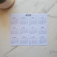 Large Calendar Magnet 7" x 6"