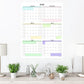 Large Vertical 6-Month Wall Calendar Starting On Any Month | 24" x 32" | Physical Print Only | Two Quarter Calendar